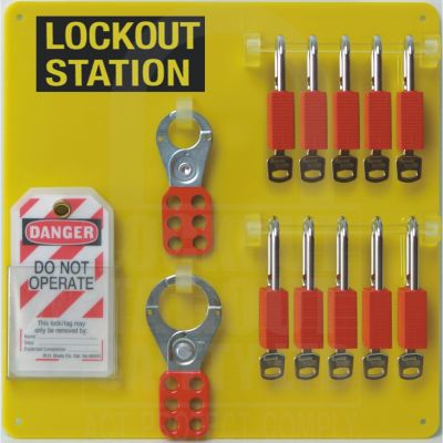 LOTOB10C Lockout Tagout Board 10 Padlock Capacity LOTOB10C Lockout Tagout Board 10 Padlock Capacity
